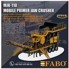 Ny FABO MJK-110 MOBILE PRIMARY JAW CRUSHER READY IN STOCK