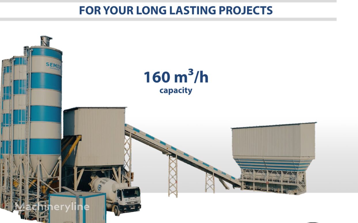 ny Semix Stationary Concrete Batching Plant 160 m³/h betongfabrikk