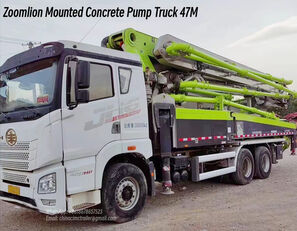 Zoomlion Mounted Concrete Pump Truck 47M Near Me in Ghana  på chassis FAW JH6 betongpumpe
