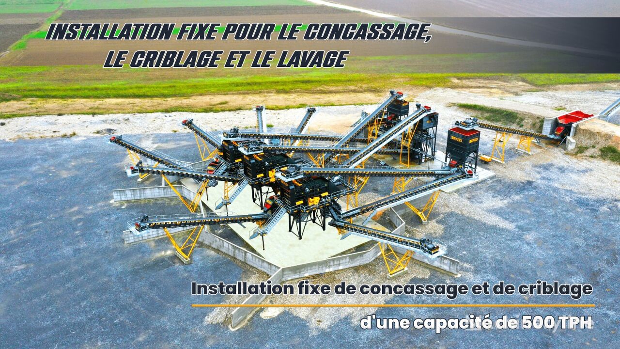 ny FABO 500 TPH INSTALLATION DE CONCASSAGE ET DE CRIBLAGE FIXE knuseverket