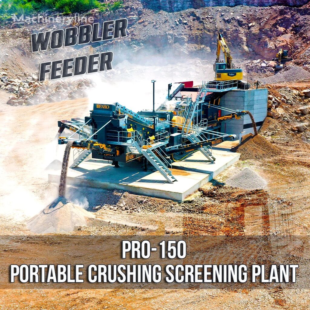 ny FABO PRO-150 MOBILE CRUSHING SCREENING PLANT WITH WOBBLER FEEDER knuseverket