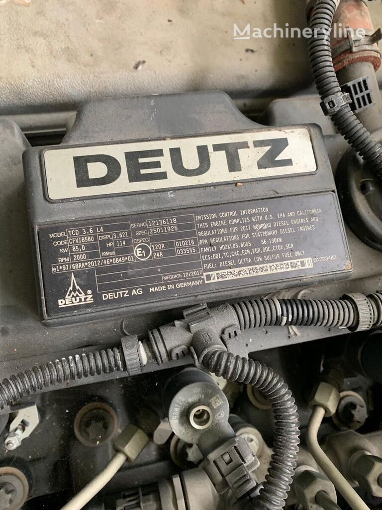 Deutz TCD 3.4 L4 motor for kjedegraver